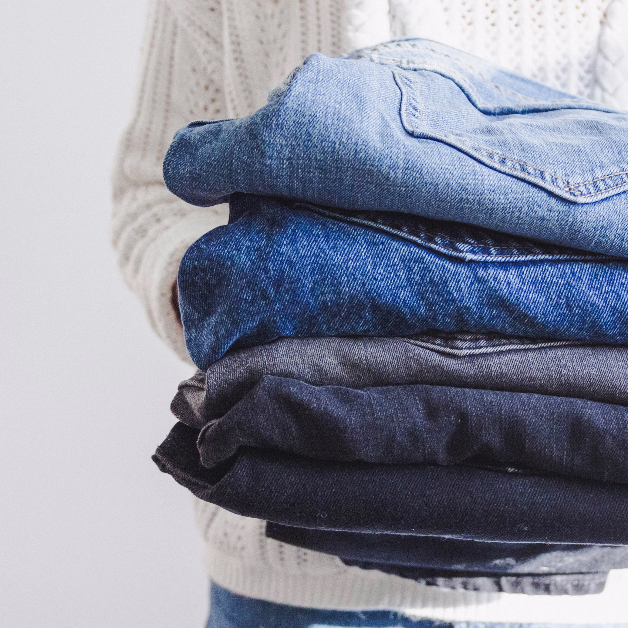 Dark indigo denim fabric